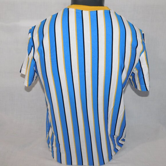 Nickelodeon Mens M  SpongeBob Squarepants Blue white Yellow Striped T Shirrt - Picture 7 of 7